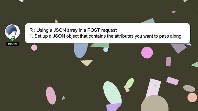 R : Using a JSON array in a POST request смотреть онлайн