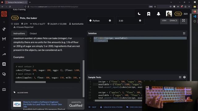 ASMR Coding in Python about cakes and recipes | keyboard typing | soft-spoken смотреть онлайн