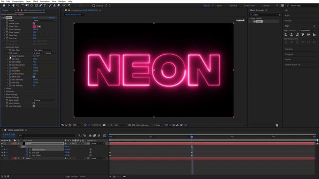 Neon Text Animation in After Effects - After Effects Tutorial - Easy Way смотреть онлайн