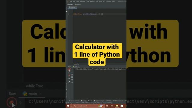 Calculator With 1 Line of Python Code смотреть онлайн