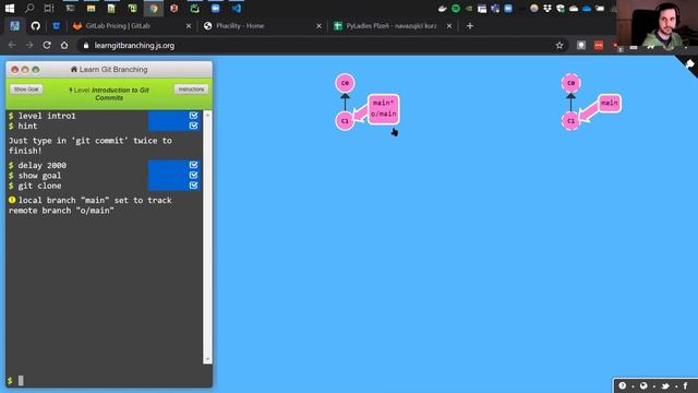 PyLadies Plzeň - Navazující Kurz 1:3 -GIT a vyzkoušení GITHUBu s programem turtle (9.2.2021) смотреть онлайн