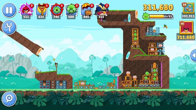 Angry Birds Friends Level 2 Tournament 1173 three stars NO POWER-UP walkthrough 2022-12-15 смотреть онлайн