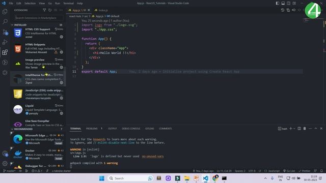 React Tutorial In Hindi #3: React Create New File | React JS Tutorial for Beginners | React JS Hind смотреть онлайн