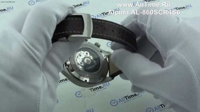 Обзор. Мужские наручные часы Alpina AL-860SCR4S6 с хронографом смотреть онлайн