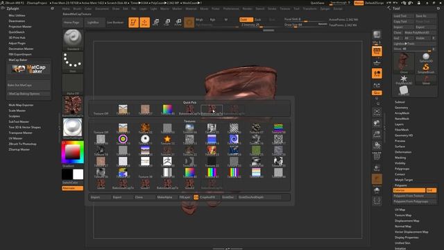 MatCap Baker - Pixologic's ZBrush Plugin смотреть онлайн