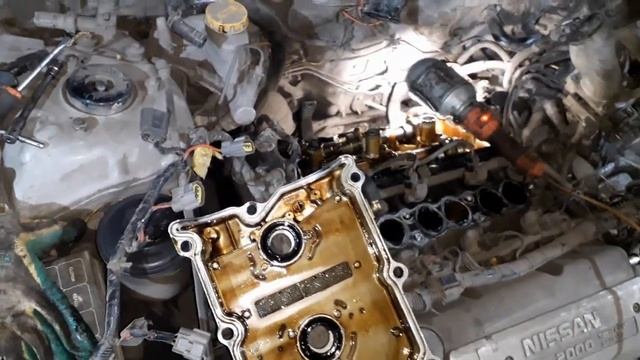 Nissan Cefiro A32 замена прокладки крышки клапанов смотреть онлайн