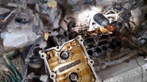 Nissan Cefiro A32 замена прокладки крышки клапанов