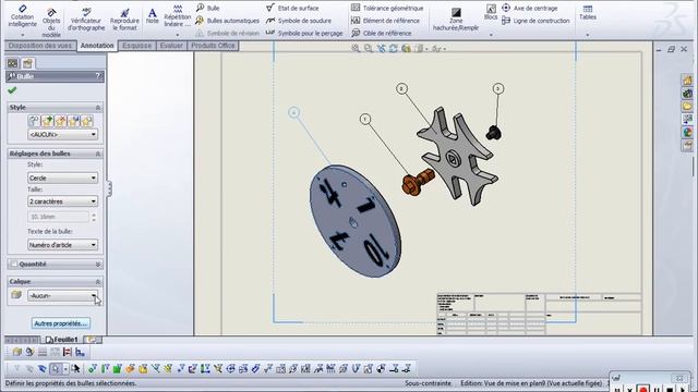 solidworks mise en plan vue éclatée смотреть онлайн