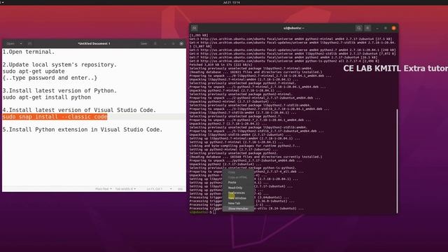 Install Python + VS Code on Ubuntu смотреть онлайн