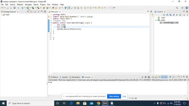 JAVA COMPARE OPPERATOR FULL EXPLAIN смотреть онлайн