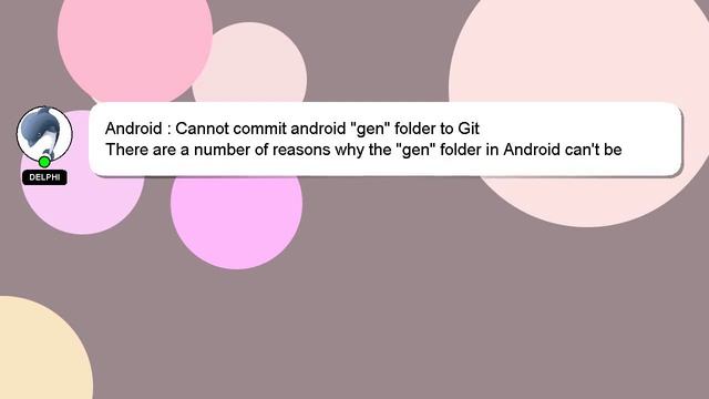 Android : Cannot commit android "gen" folder to Git смотреть онлайн