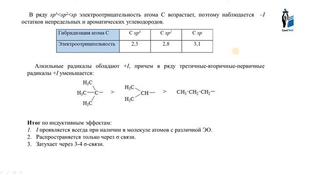 Химическая связь и взаимное влияние атомов в молекулах. Часть 2. смотреть онлайн
