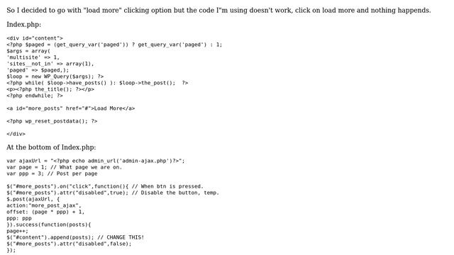 Wordpress: Problem with infinite scroll on multisite with custom query (2 Solutions!!) смотреть онлайн