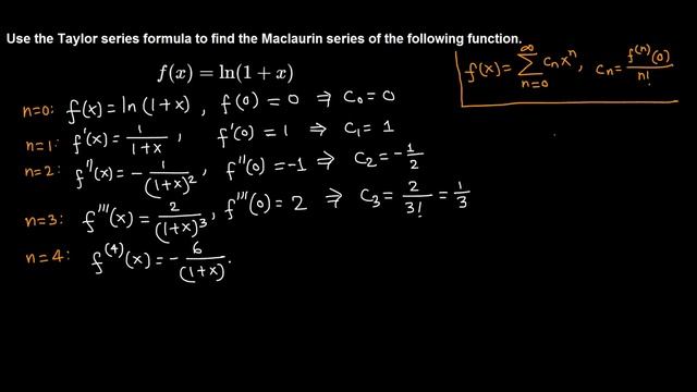 Maclaurin series for ln(1+x) смотреть онлайн