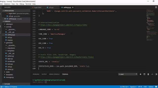 Curso Django 2.1 - Enrutamiento login y logout смотреть онлайн