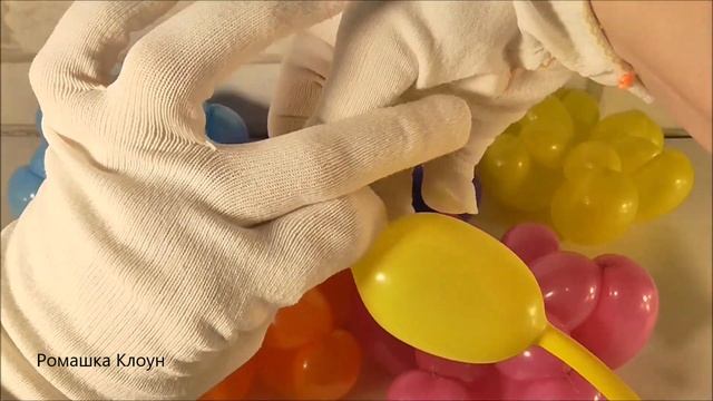 Красивые ЦВЕТЫ букет к 8 Марта из ШАРИКОВ подарок Balloon Flower Bouquet DIY Flores con globos смотреть онлайн