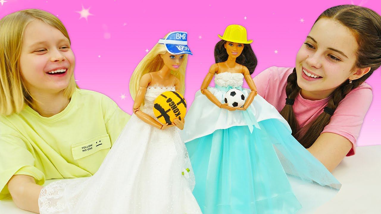 Игры переодевалки в куклы Barbie - Игрушки Барби на конкурсе костюмов! Веселые видео для девочек смотреть онлайн