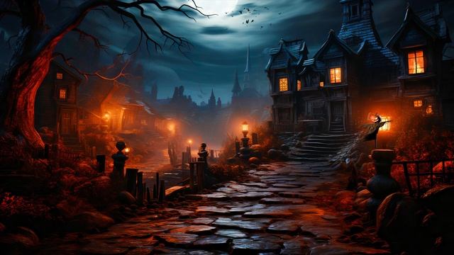Cozy Halloween Autumn Ambience ??with Relaxing Halloween Music ? Halloween Background Music