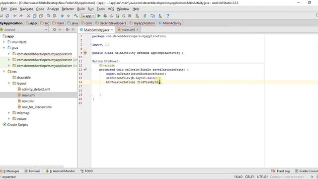 Tutorial 4: Toast in Android | Android Studio смотреть онлайн