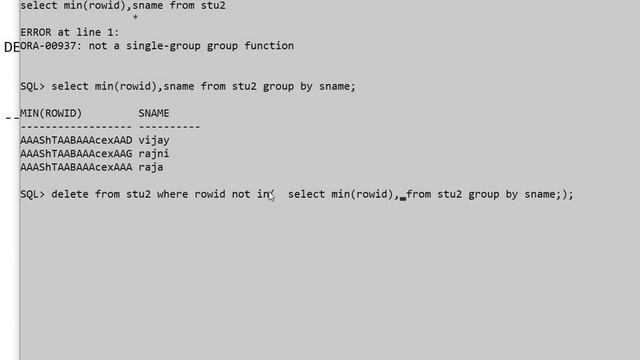 delete duplicate rows from table in sql смотреть онлайн