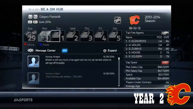 NHL 14: GM Mode Commentary 4 | Calgary Ep.8 "2014 Draft, Offseason, Preseason" смотреть онлайн