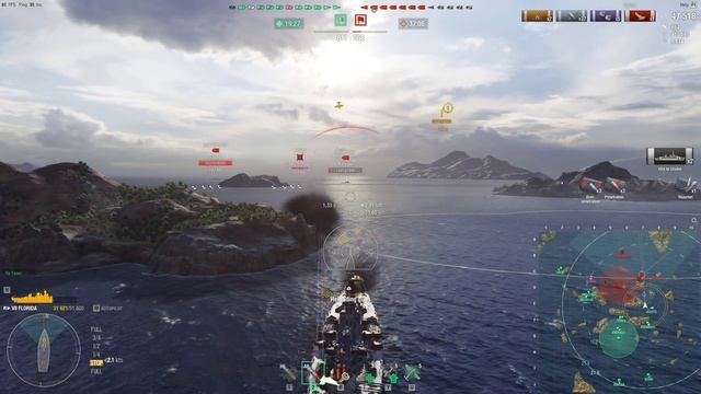 World of Warships: Florida - New T7 US Battleship смотреть онлайн