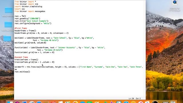 Customise Treeviews using tkinter смотреть онлайн