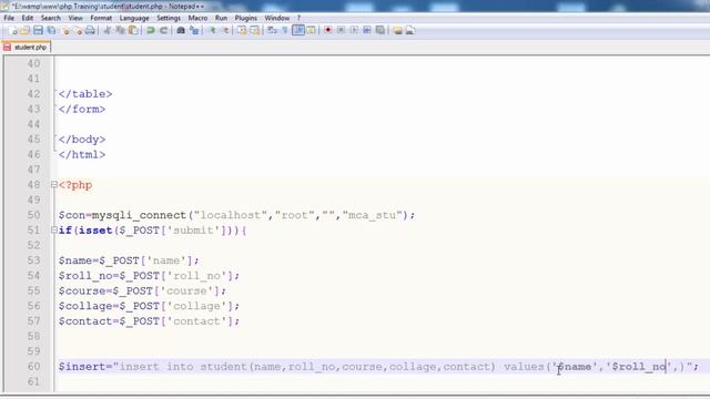 How to insert data in mysqli database in php in Hindi 24 of 30 смотреть онлайн