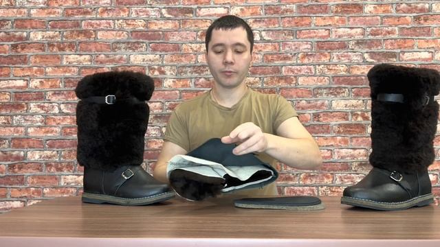 Унты мужские на овине УН3, обзор, реально тёплая обувь! смотреть онлайн