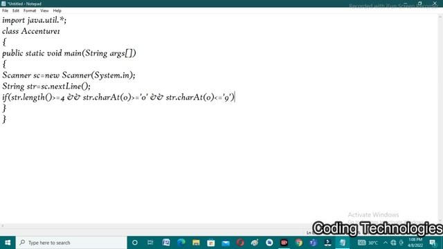 Accenture Coding Questions 2022 || Password Validation using Java || Coding Technologies смотреть онлайн