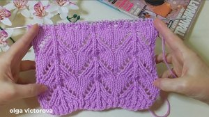 АЖУРНЫЙ УЗОР СПИЦАМИ 244 Вязание Узоры спицами