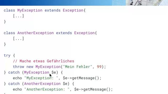 PHP: Datenbankzugriff, Exceptions und Funktionslisten смотреть онлайн