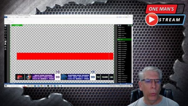Animated Basketball Scoreboard Graphic | One Man's Stream Episode 58  |  vMix and vMix UTC Tutorial
