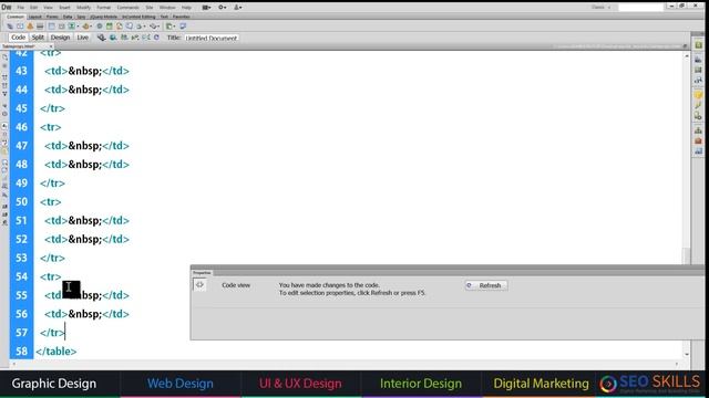 How to Add Extra Rows and columns in Dreamweaver- Insert vs Add смотреть онлайн