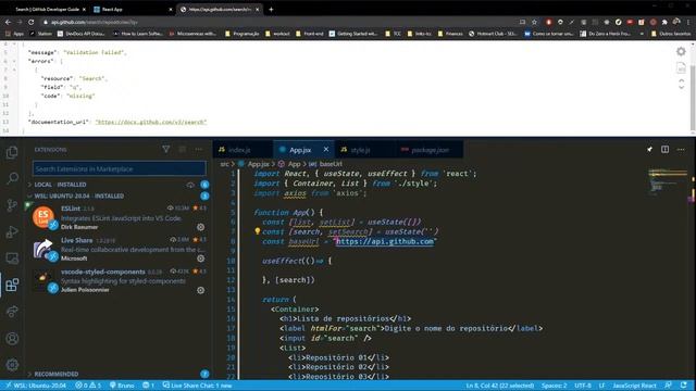 Construindo uma busca de repositórios no Github com React hooks смотреть онлайн