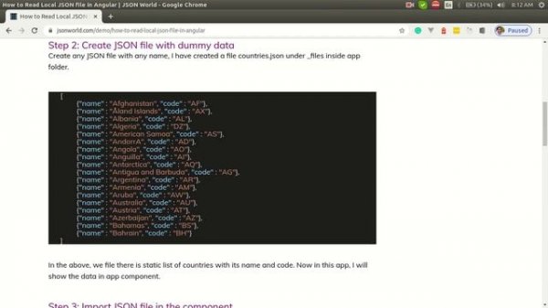 How to Read Local JSON file in Angular | JSON File in Angular