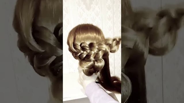 ?КРАСИВАЯ И ЛЕГКАЯ #прическа из трёх #кос #пучок из кос #прическавшколу #вечерняяприческа за минуту смотреть онлайн