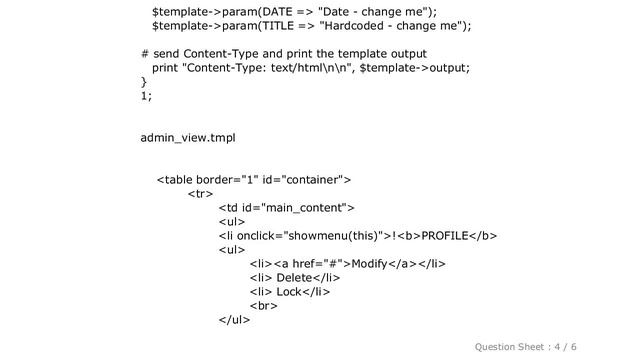 HTML : perl subroutine output appending "1" смотреть онлайн