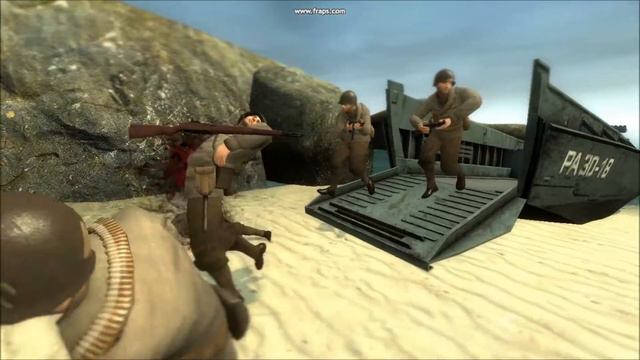 Garry's mod: Dod Beach landing scene смотреть онлайн