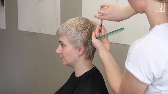 EXTREMELY SHORT HAIRCUT - tutorial by SANJA KARASMAN смотреть онлайн