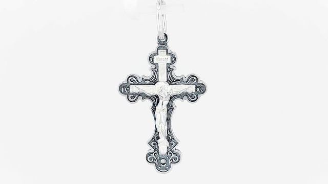 Крест нательный, серебро 925, частичное чернение, Золотой Меркурий каталог. Арт. - 4026к смотреть онлайн