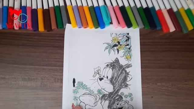 Tô màu mèo Tôm và chuột Jerry - Coloring Tom and Jerry смотреть онлайн