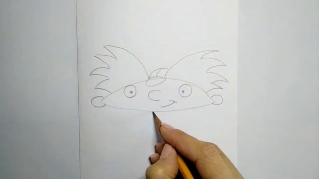 Как нарисовать Арнольда из мультфильма "Эй, Арнольд!" смотреть онлайн