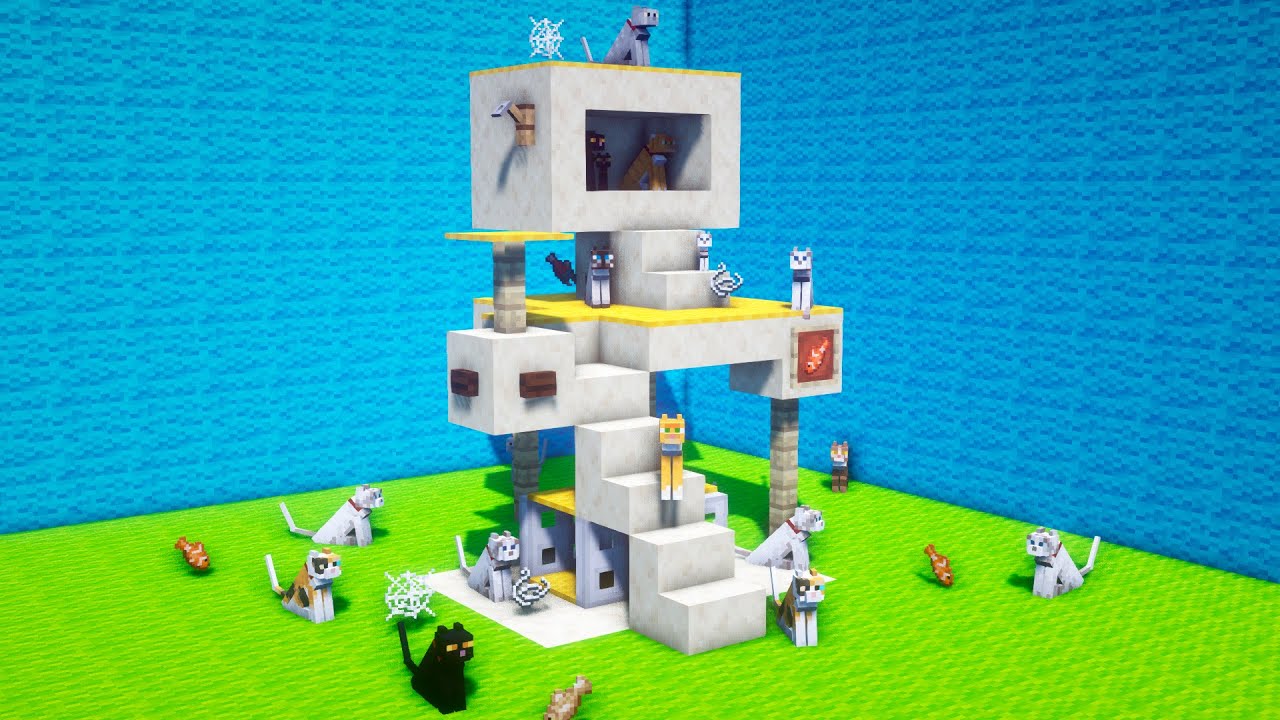 ДОМИК ДЛЯ КОШЕК В МАЙНКРАФТ! смотреть онлайн