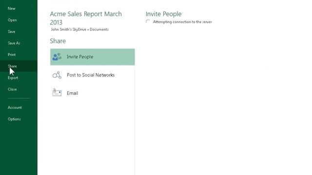 Excel 2013 Share a Workbook Using a Sharing Link смотреть онлайн