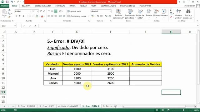 8 Errores de Excel ( #N/A - #¡VALOR! - #¡REF! - #¿NOMBRE? - #¡DIV/0! - ##### - #¡NULO! - #¡NUM! ) смотреть онлайн