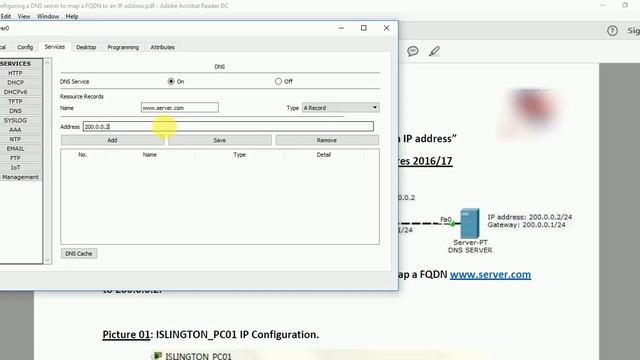 Configure DNS server in Cisco Packet Tracer смотреть онлайн