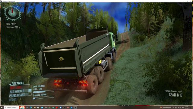 Spintires: MudRunner - DONGFENG TIANLONG PINGDING 8X4 Cargo Delivery on Mountain Passes смотреть онлайн