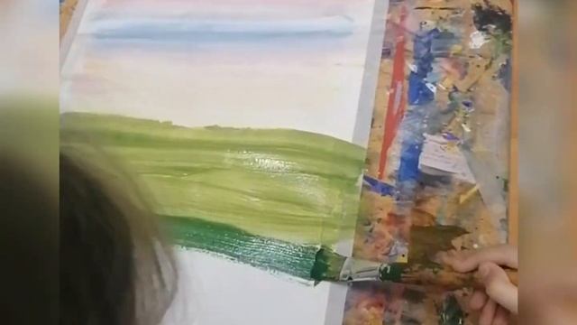 Рисуем пейзаж смотреть онлайн