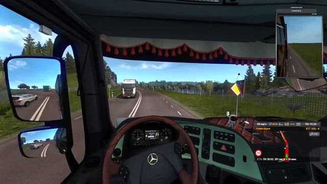 ETS 2 Mercedes Benz Actros Megaspace , получили новый трак, покатили в Осло. смотреть онлайн